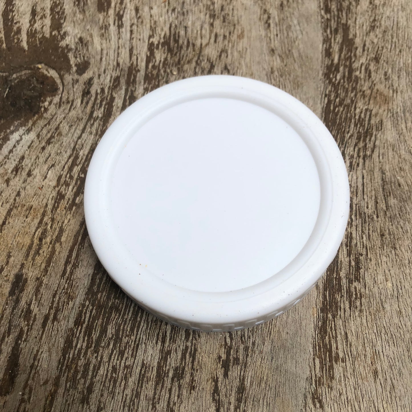 Wide Mouth White Plastic Lids