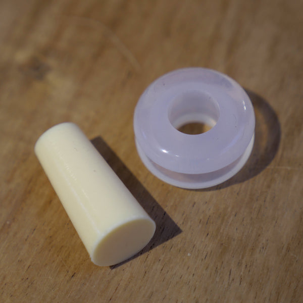 Silicone Grommet and Bung for Glass Lids or Plastic Lids