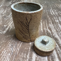 Unique Handmade Stoneware Miso Crocks with weight